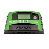 MPPT Solar Charge Controller 12V 24V Dual USB LCD Display Auto Cell Panel Charger Regulator with Load 30A 40A 50A 60A 80A 100A