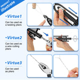 6 Inch Safety Twisting Twister Side Cutting Lockwire Pliers with 25 Feet Stainless Steel Wire