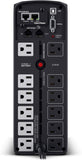 CP1500PFCLCD PFC Sinewave UPS System, 1500VA/1000W, 12 Outlets, AVR, Mini Tower,Black