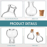 Transparent ing Pendant Glass Small With Horn Nail String Cork Mini Bottle Decoration