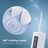 Electric Irrigator Portable Dental Water sser Teeth Cleaner Mouth Washing hine with 4 Nozzels Oral Hygiene Wireless