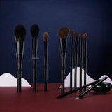 10 pcs Luxurious ebony brushes carefully chosen natural animal hair