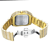 PINTIME Ice Out Square Watch For Men Top Brand Luxury Full Diamond Mens Watches Ultra Thin Waterproof Hip Hop Clock Dropshipping