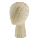Fiberglass Wood Grain Mannequin Manikin Dummy Head Model Hair Wigs Cap Hat Display Holder Stand For Hat Wig Display Holder