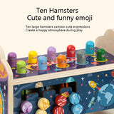 Colorful Wooden Whack-A-Mole Kids Baby Girl Boy Toys Hand Knocking Toy Multifunctional Hamster Game