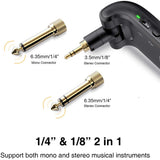 M-Vave Wp-5 Wireless 2.4Ghz Guitar System Rechargeable Audio Transmitter Receiver Stereo 2 In 1 Plugs 6 Channels Guitar Wireless