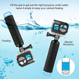 PULUZ PU868B ating Handle Grip Waterproof Selfie Stick 1/4in&Strap for GoPro Hero 12/11/10/9 Insta360 DJI Osmo Action Camera
