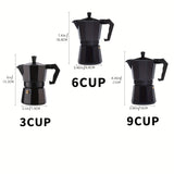 1pc Classic Stovetop Espresso And Coffee Maker, Moka Pot For Italian And Cuban Café Brewing, Greca Coffee Maker