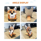 2PCS WOOD Puzzle Eyeglass Holder Sunglass Display Stand Home Office Desktop Animal Holiday Decoration Gift B