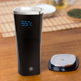 Rvs Elektrische Smart Waterkoker Verwarmde Mok Koffie Met Lader Verwarming Cup