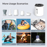 FLEXTAILGEAR Tiny X Portable Air Pump Camping Equip Outdoor Gadgets Rechargeable for Hiking/Float/Lighting