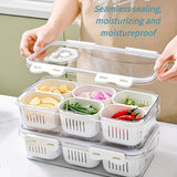 Refrigerator container with lid for fresh canned CA, ginger, scallions, or onions
