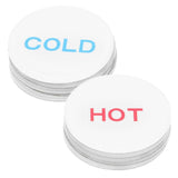 10pcs Acrylic Hot and Cold Water Signs for Hotels Water Faucet Indicator Stickers Cold and Hot Water Labels Adhesive Cold and Hot Water Signs