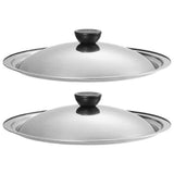 2Pcs Replacement Frying Pan Cover Cooking Pot Lid Stock Pot Cover Multipurpose Pot Pan Lid (23.5cm)