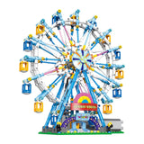 870PCS Rotating Ferris Wheel Electric Building Bloc with Lights Amusement Park Children's Birthday Gift