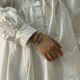 Simple plain silver  bracelet