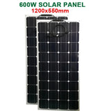 600W/300W Solar Panel Kit - 18V Flexible Solar Cell with 60A Controller Battery Charger for Outdoor Camping, Yacht, Motorhome, Car, RV, Boat