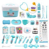 35 Pcs Kids Simulation Toy Doctors Nurse Kit For Children Pretend Role Playing Game Carry Case Playsets
