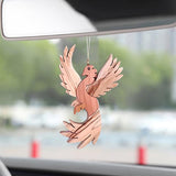 Wood Pendant With Rope Phoenix Silhouette Signs For Christmas Tree Bird Shape Cutouts Pendants