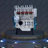 DM113 Car Engine Assembly Kit Full Metal 4 Cylinder Building Science Educational Toys