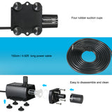 Decdeal Ultra-quiet Mini DC12V 10W Brushless Water Pump with 5.5*2.1mm Female Waterproof Submersible Fountain Aquarium