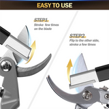 Blade Pocket Sharpen Tool Sharpener for Pruners Garden Shears Scissors