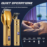Men Hair Clippers Hair Trimmer Set Cordless Beard  Rechargeable T Outliner Shaver Zero Gapped Haircut Grooming Kit Gift