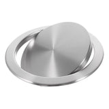 Stainless Steel Trash Can Lid With Flip Top Design For Bathroom Garbage Bin Odor Control And Easy Use Durable Metal Cover
