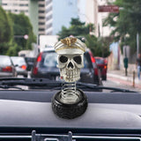 Skull Head Decoration Cartoon Appearance Widely Used Ornament Doll Car Interior Jewelry Halloween Gift