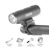 XOSS XL400 Portable Bike Headlight Waterproof USB Rechargeable MTB Front Lamp Bicycle Flash Light