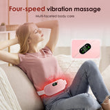 Rechargeable Warm Palace Belt Electric Heating Uterus Menstrual Stohache Waist Massager with 3 Modes for Women