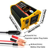 Dual 25W Panel+6000W Inverter Solar Power Generation System DC 12V to AC 110V/220V with Smart USB Charger Ports
