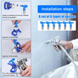 Nozzles Set Reversible Tips Paint Nozzle Airless Sprayer Spraying hine Parts