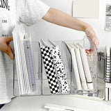Bookends Acrylic Transparent Bootand Divider Board Office Desk Organization for Fixed