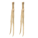 2pcs Vintage Brass Incense Tweezers Long Tweezers Incense Accessories Church Charcoal Tweezers Charcoal Clip Incense Supplies