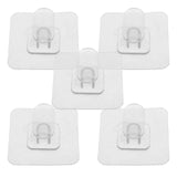 5pcs Heavy Duty Adhesive Hooks For Hanging Transparent Self-Adhesive Wall Hooks For Bathroom Kitchen And Office Splashproof Wall Hooks For Towels And