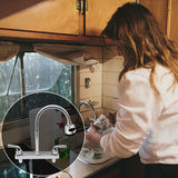 Replacement Kitchen Sink with 360 Degree Rotatable Sprayer Flexible Spout RV Bathroom Faucet Set