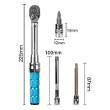Adjustable Torque Wrench Hand Tool Set 1/4" 2-14Nm Bike Motorcycle Repair Tools Ratchet Socket Spanner Preset Professional