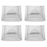 4pcs Metal Fence Post Cap For Deck And Garden Decorative Pyramid Design Fence Topper Weather-Resistant Garden Fence Post Cap Replacement