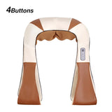 Household car U-shaped electric acupressure back shoulder full body infrared heating kneading 4D massager massage shawl