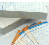 Xindabill 100/200/500pcs Cards Double-Sided Monthly Employee Attendance Time Clock Recorder