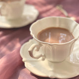 European Retro Mug English Afternoon Tea Ceramic And Saucer Set Mini Coffee Cup