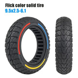 1pc 9.5x2.50-6.1 Colorful Solid Tire Rubber Replacement Tires For NIU KQI3 Electric Scooters Bicycle Accessories