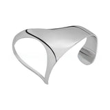 Brass Geometric Solid Curved Palm Bracelet Unique Punk Style Bracelet