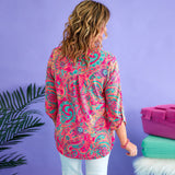 European And American Plus Size Women's Clothes Fashion Pullover Autumn 34 Sleeve Printing