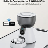 4L New 2.4G 5G HD Camera with Timer Voice Automatic Pet Feeder for Cats and Dogs WiFi Smart Dry Food Feeding Bowl