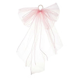 Bachelorette Wedding Veils, Bridal Bow Veil Wedding Short Bowknot Veil for Bridal Shower Wedding Celebrations Party Hair Accessories Pink