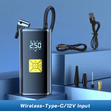 Wireless Mini Car Tire Iator Portable Air Compressor Rechargeable Iatable Pump With LED For Motorcycle Bicycle Tyre Balls