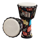 8 Inch Portable African Djembe Hand Drum with Colorful Art Patterns Percussion Musical Instrument