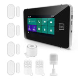 2G/WiFi/GSM Tuya Wireless Home System - 4.3-inch Full Touch Screen Panel, SOS Anti-theft Alarm, Temperature & Humidity Monitoring.